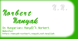 norbert manyak business card